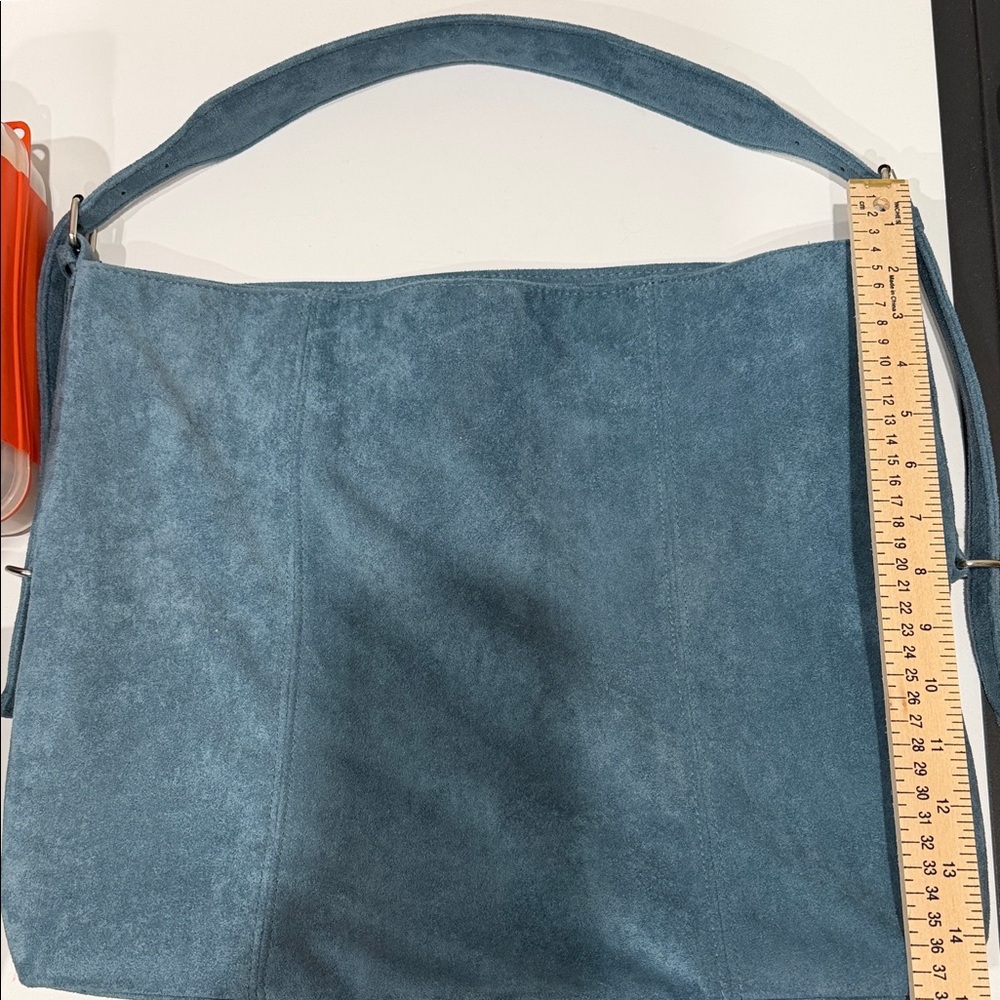New! Elegant Blue Suede Women's Bag